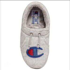 BNWT Champion Sz 7 Embroidered Logo Oxford Gray University 2 Slippers Loafers